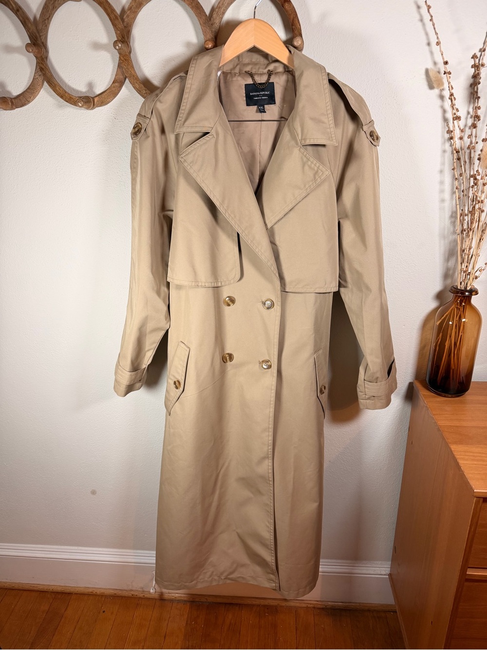 Banana Republic Women's Long Tan Trench Coat XXL